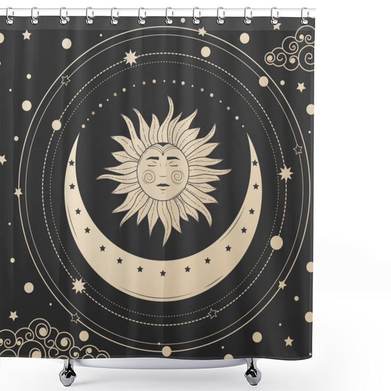 Personality  Magic Banner For Astrology Shower Curtains