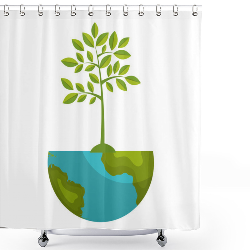 Personality  Ecology And Nature Graphic Design. Shower Curtains