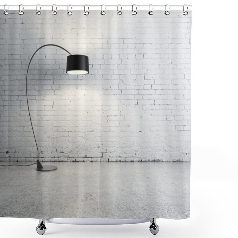 Personality  Floor Lamp In Room Shower Curtains