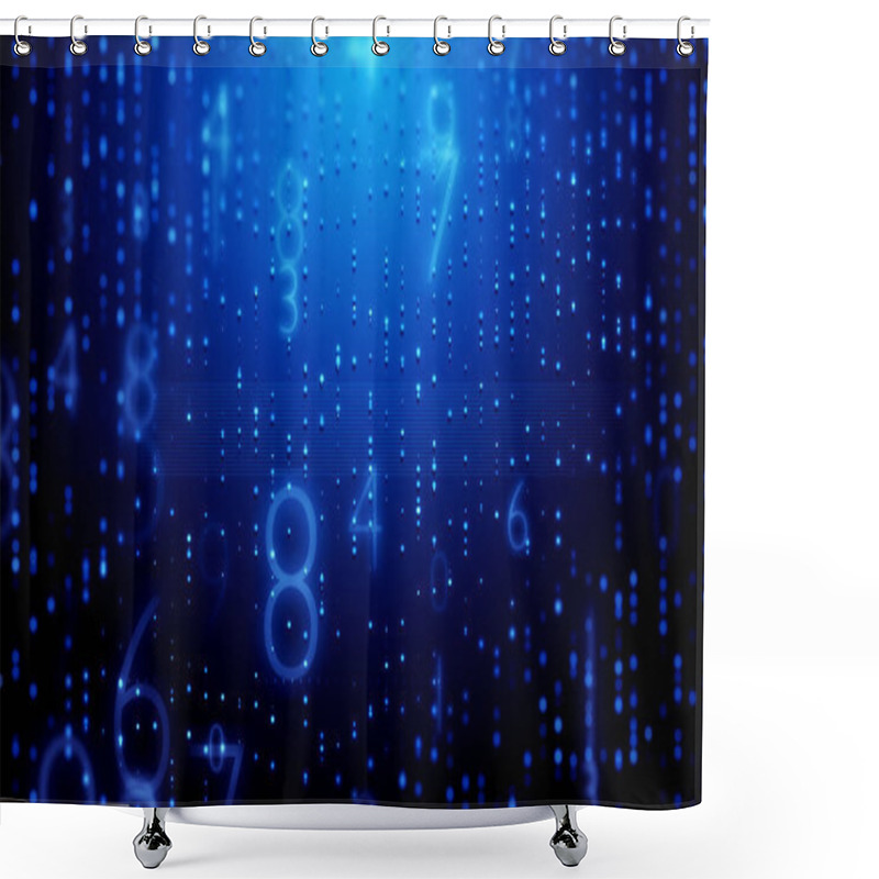 Personality  Futuristic Development Cyberspace With Crypto Digit Code Background Shower Curtains