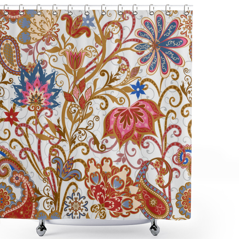 Personality  Seamless Pattern In Ethnic Traditional Style. Shower Curtains