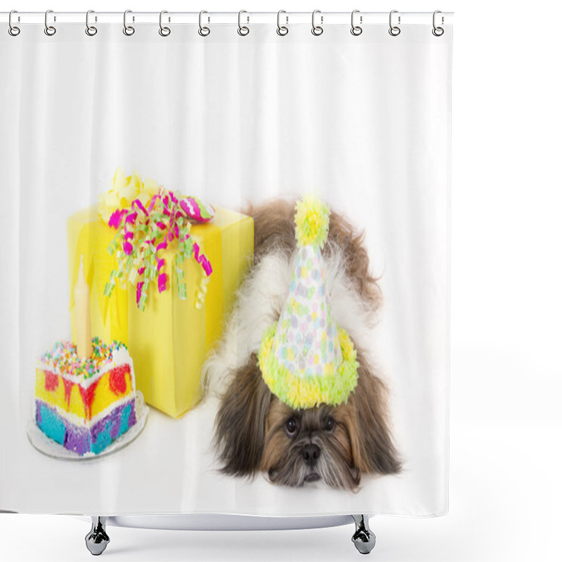 Personality  Birthday Doggy Shower Curtains