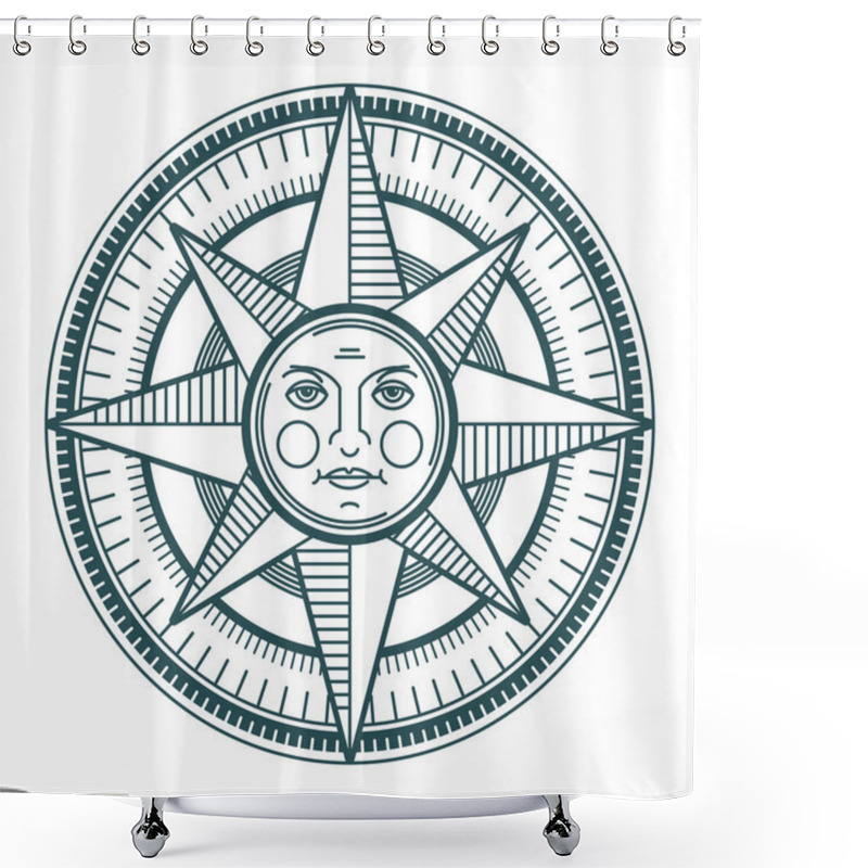 Personality  Compass Rose Shower Curtains