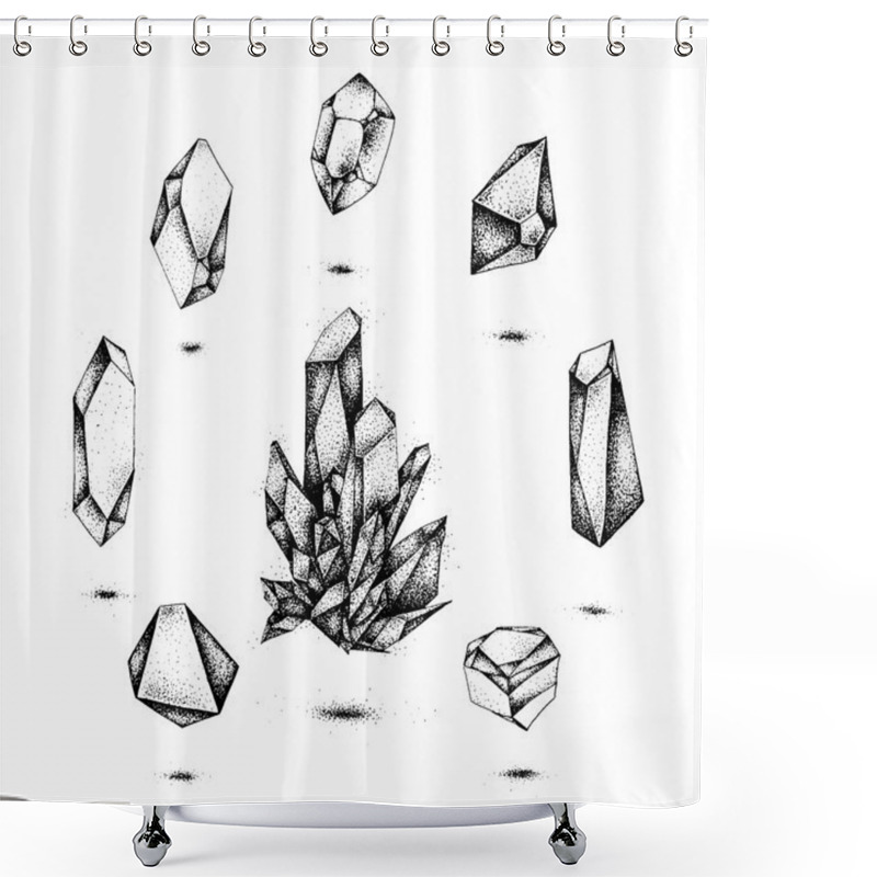 Personality  Vector Graphics Of Crystal Shower Curtains