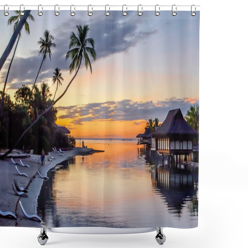 Personality  Tropical Sunset Shower Curtains