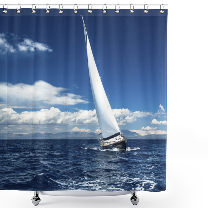 Personality  Sailing Yacht Race Shower Curtains