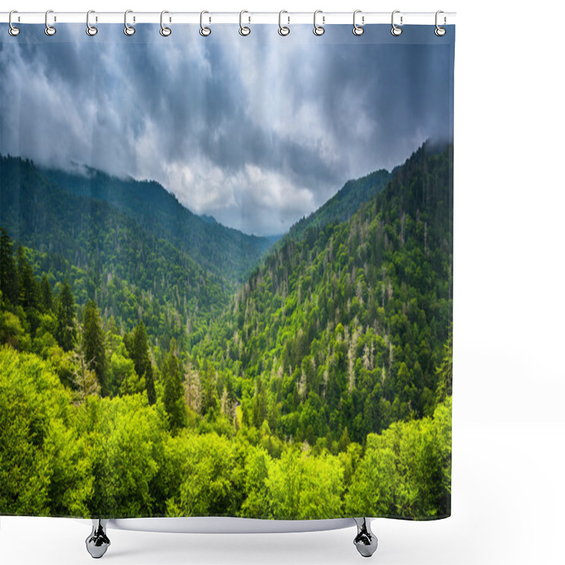 Personality  Dramatic View Of The Appalachian Mountains From Newfound Gap Roa Shower Curtains