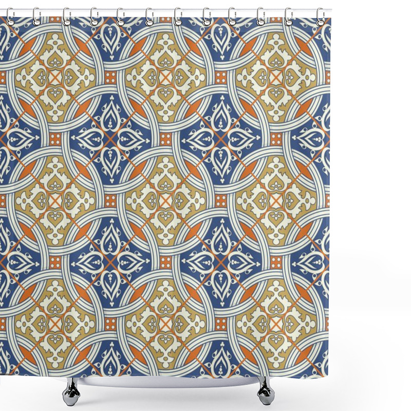 Personality  Gorgeous Seamless Pattern From Moroccan Tiles Shower Curtains