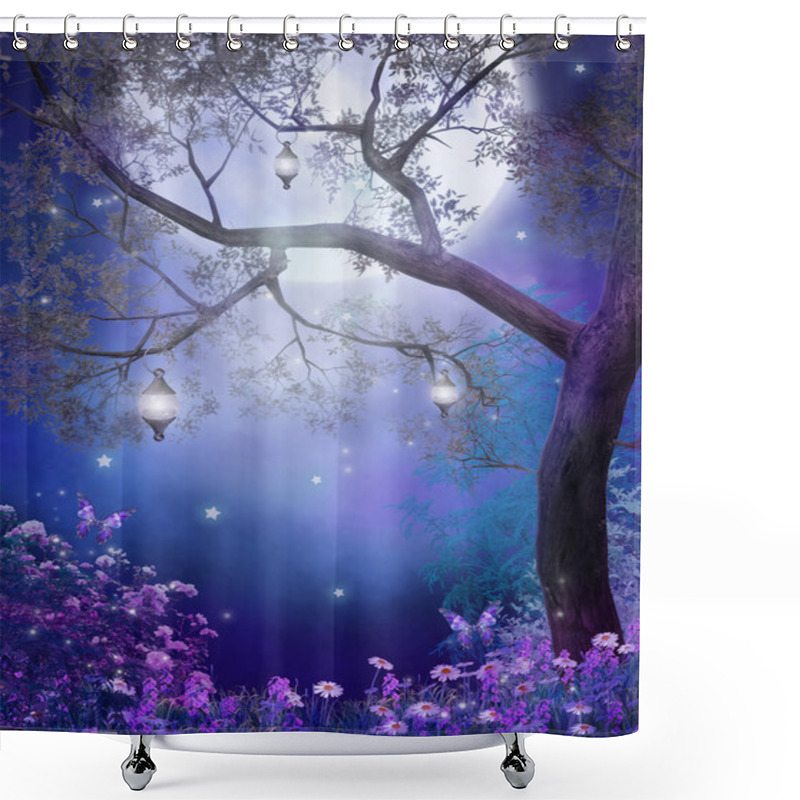 Personality  Purple Meadow Shower Curtains