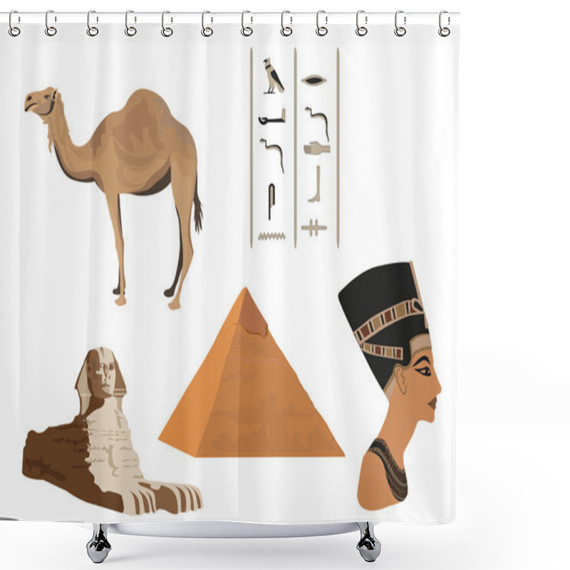 Personality  Symbols Of Egypt Shower Curtains