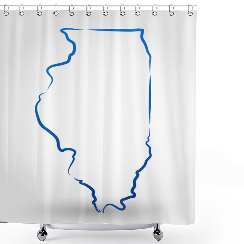 Personality  Illinois Shower Curtains