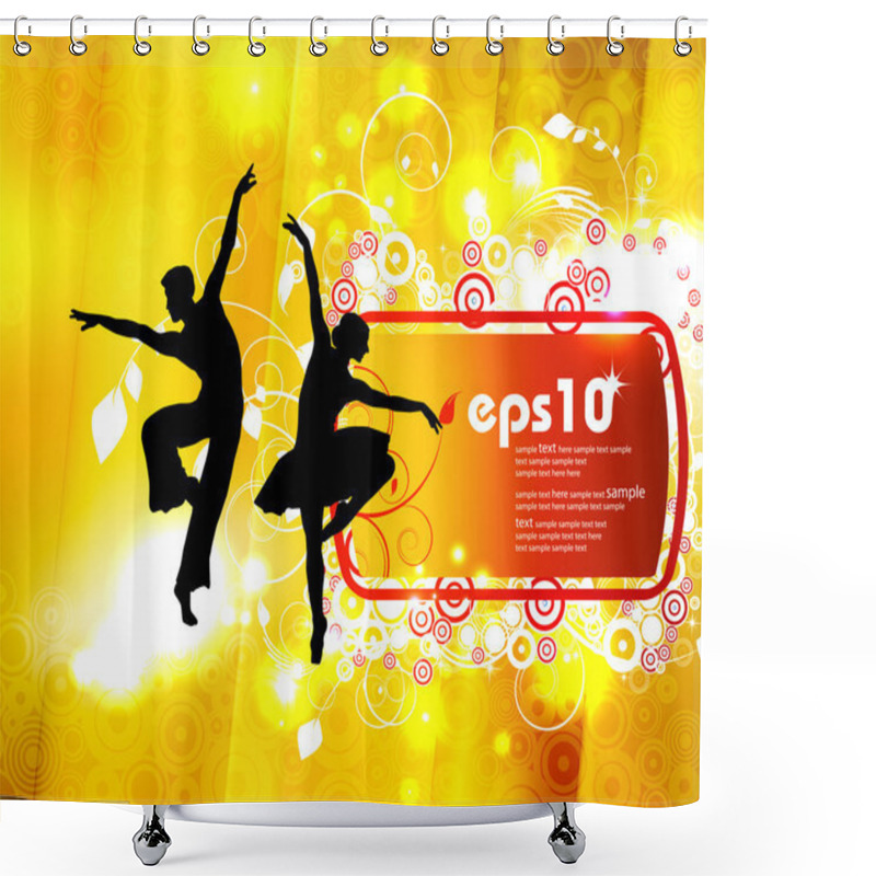 Personality  Ballet. Dancing Illustration. Vector Shower Curtains