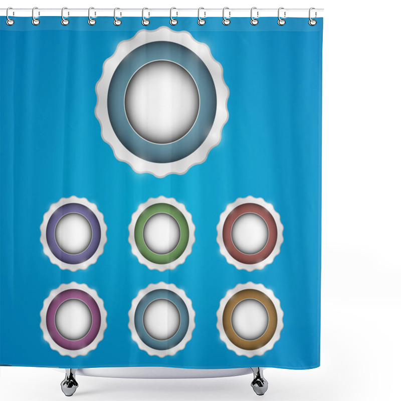 Personality  Set Of Web Buttons. Shower Curtains