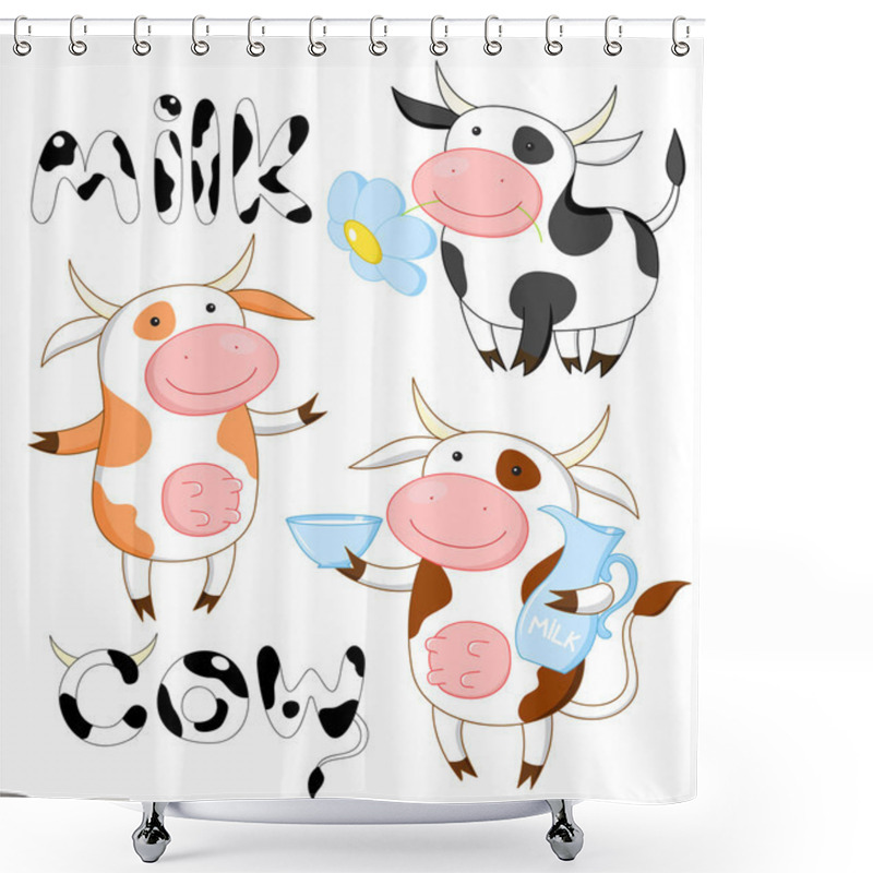 Personality  Funny Cows Shower Curtains