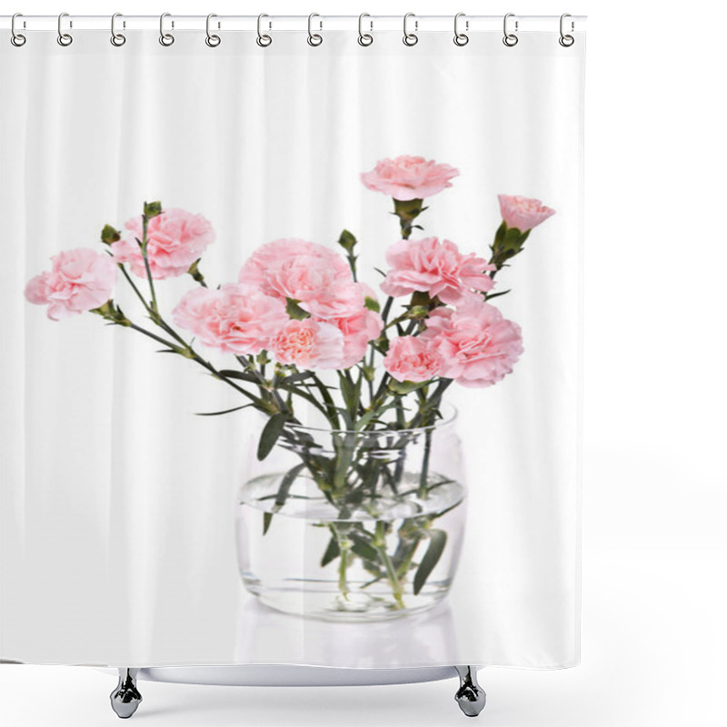 Personality  Carnations Flowers Shower Curtains