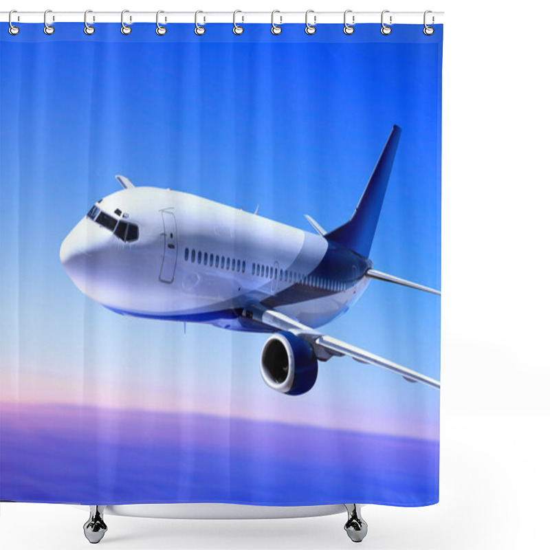 Personality  Plane In The Sky Shower Curtains