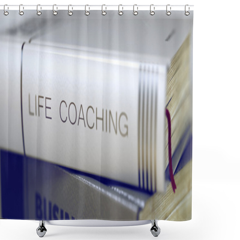 Personality  Life Coaching. Book Title On The Spine. 3D. Shower Curtains