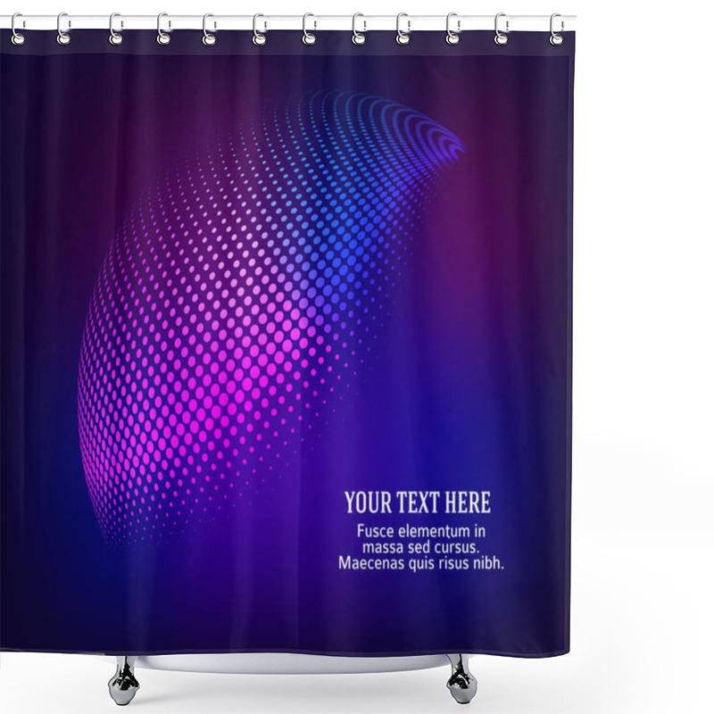 Personality  Abstract Background Advertising Brochure Design Elements. Futuristic Style Glow Neon Disco Club, Night Party For Elegant Flyer. Vector Illustration EPS 10 For Layout Page Newsletters, Vertical Banner Shower Curtains