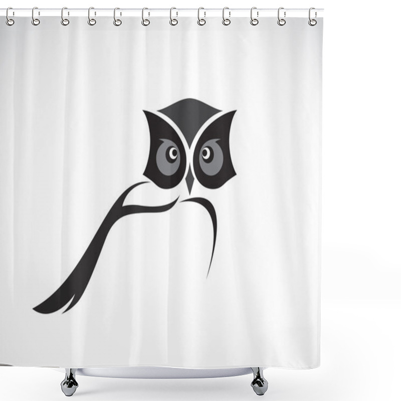 Personality  Vector Image Of An Owl Design On White Background Shower Curtains