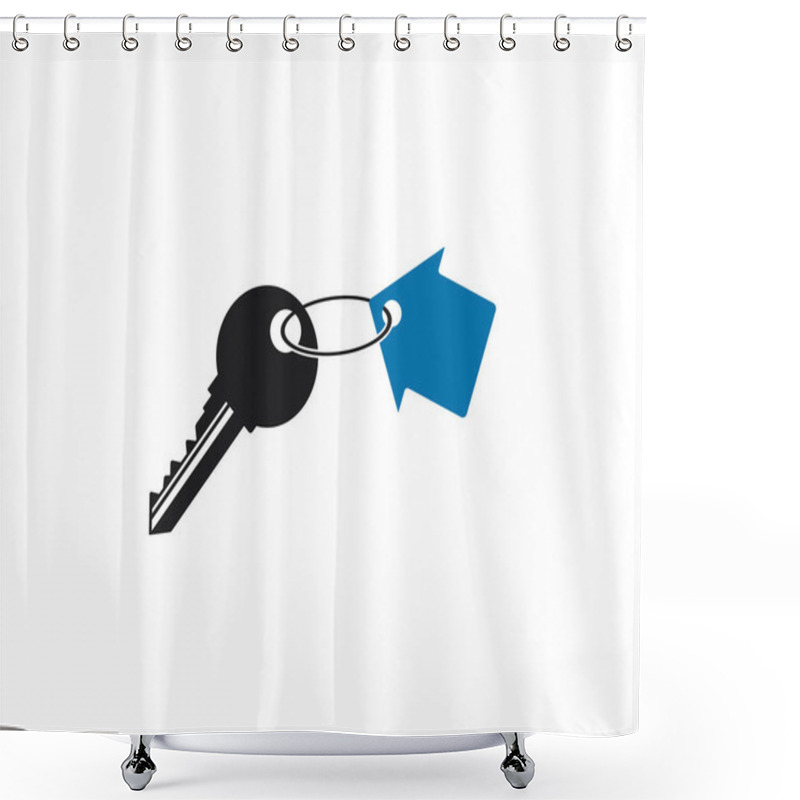 Personality  Key Vector Icon Illustration Template  Shower Curtains