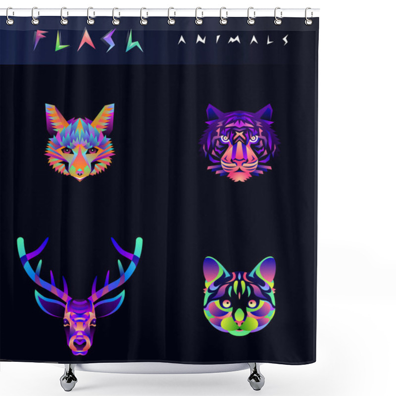 Personality  Abstract Animal Illustration Shower Curtains