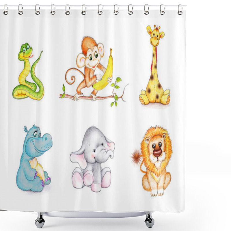 Personality  Wild Funny Animals Shower Curtains