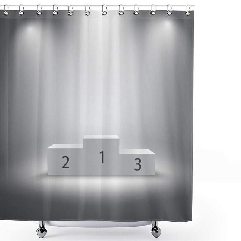 Personality  Illuminated Sports Winners Podium Shower Curtains