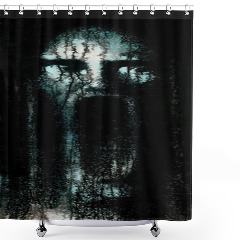 Personality  Horrible Scream Shower Curtains