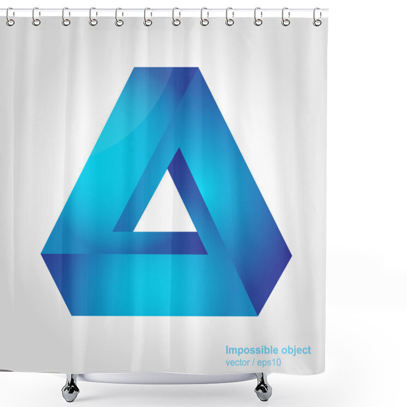 Personality  Abstract Symbol, Impossible Object, Triangle Shower Curtains