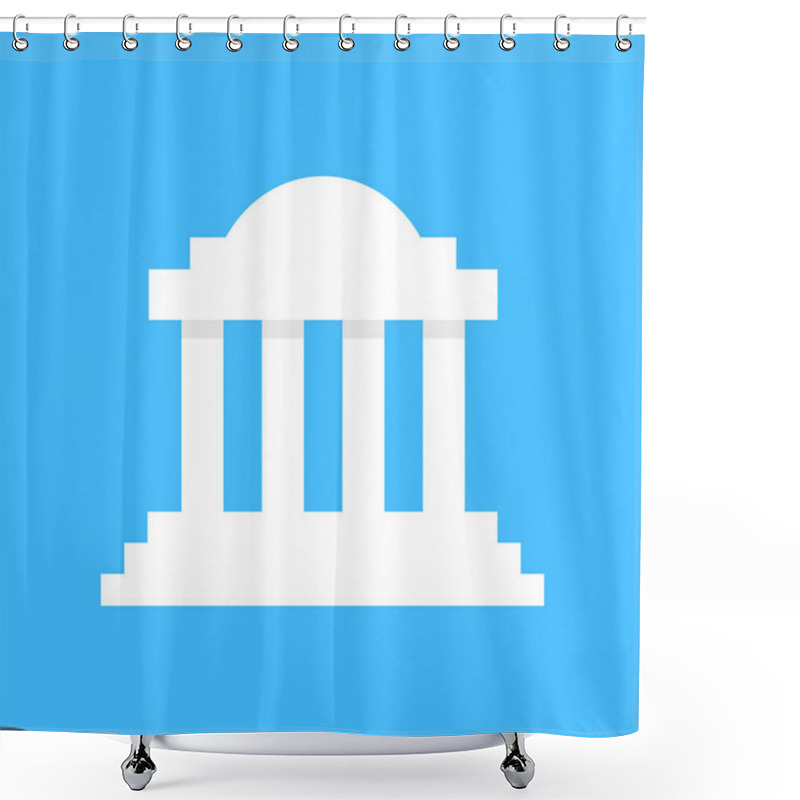 Personality  White Greek Colonnade Building Shower Curtains