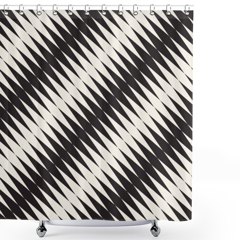 Personality  Vector Seamless Pattern. Modern Stylish Abstract Texture. Repeating Geometric Tiles Shower Curtains