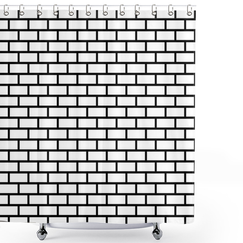 Personality  Seamless Brick Wall Shower Curtains