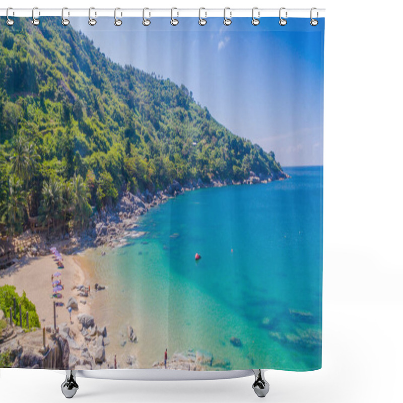 Personality  Nui Beach Or The Hidden Paradise Beach In Phuket  Shower Curtains