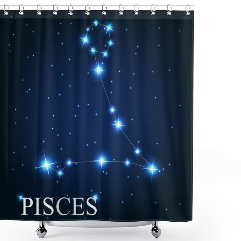 Personality   Of The Pisces Zodiac Sign Of The Beautiful Bright Stars O Shower Curtains