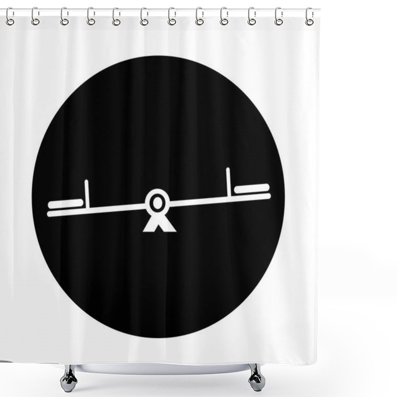 Personality  Abstract Teeter  Icon Shower Curtains