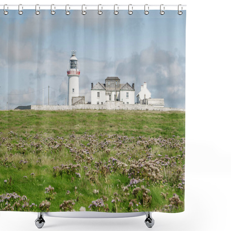 Personality  Lighthouse On A Cliff In Howth, Ireland Shower Curtains