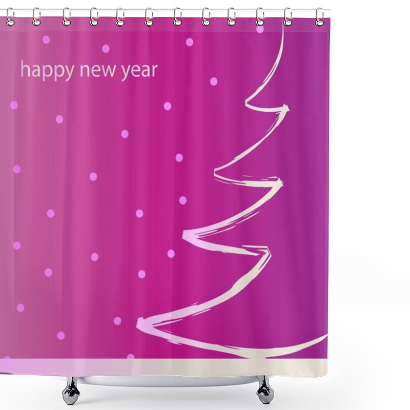 Personality  Christmas Tree Card Shower Curtains