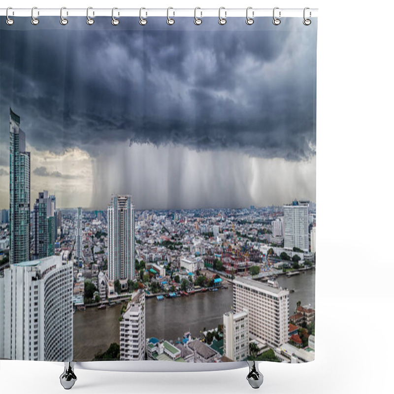 Personality  Storm Day In Bangkok Shower Curtains