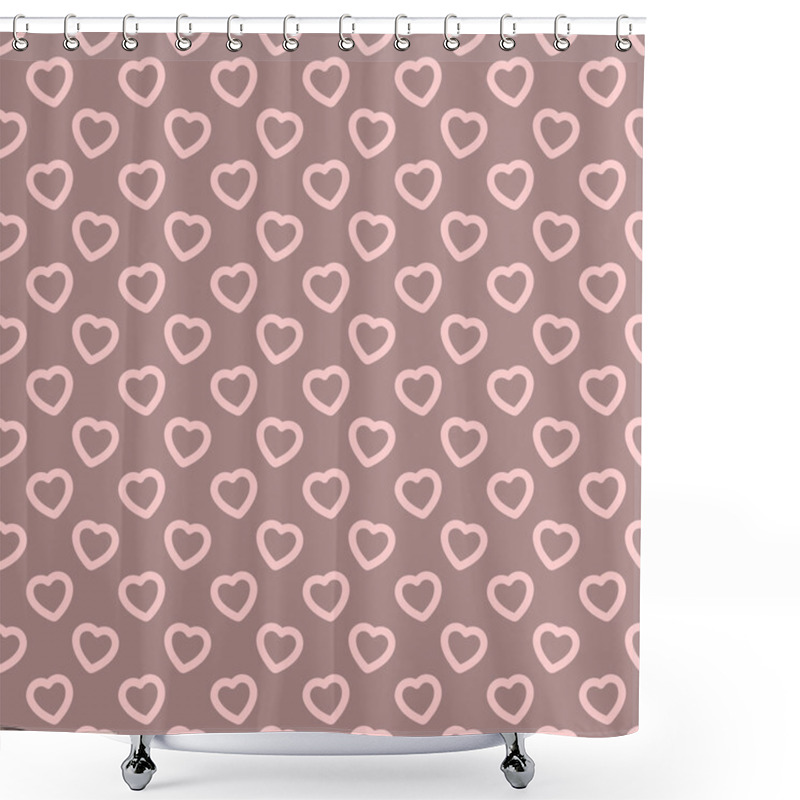 Personality  Seamless Pattern With Hearts. Shower Curtains