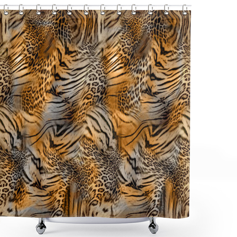 Personality  Tiger And Leopard Shower Curtains