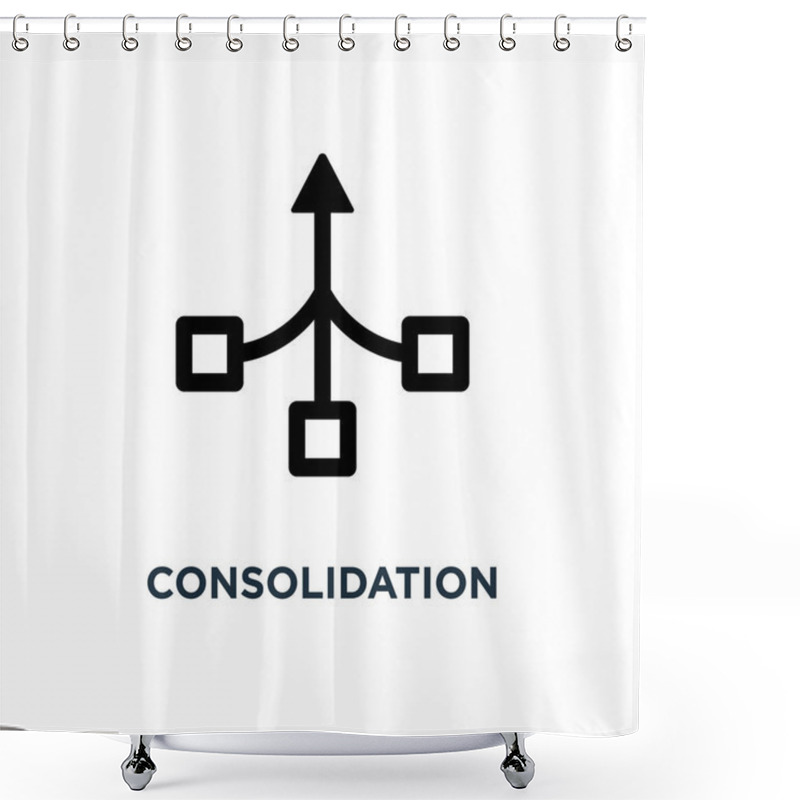 Personality  Consolidation Icon. Consolidation Concept Symbol Design, Vector Illustration Shower Curtains