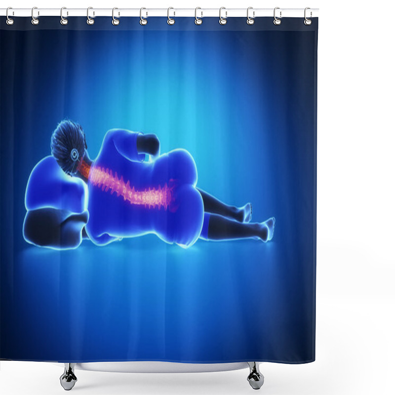 Personality  Woman Bad, Incorrect Sleeping Posture  Shower Curtains