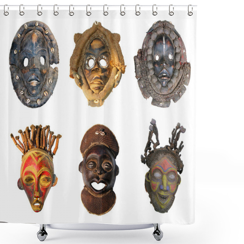 Personality  African Masks Shower Curtains