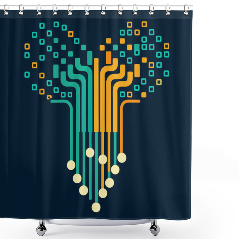 Personality  A Mesmerizing Display Of Binary Code Streams Forming Abstract Patterns, Symbolizing Data Flow, Digital Connectivity, And The Essence Of Modern Computing. Perfect For Tech-themed Projects And Futuristic Designs. Shower Curtains