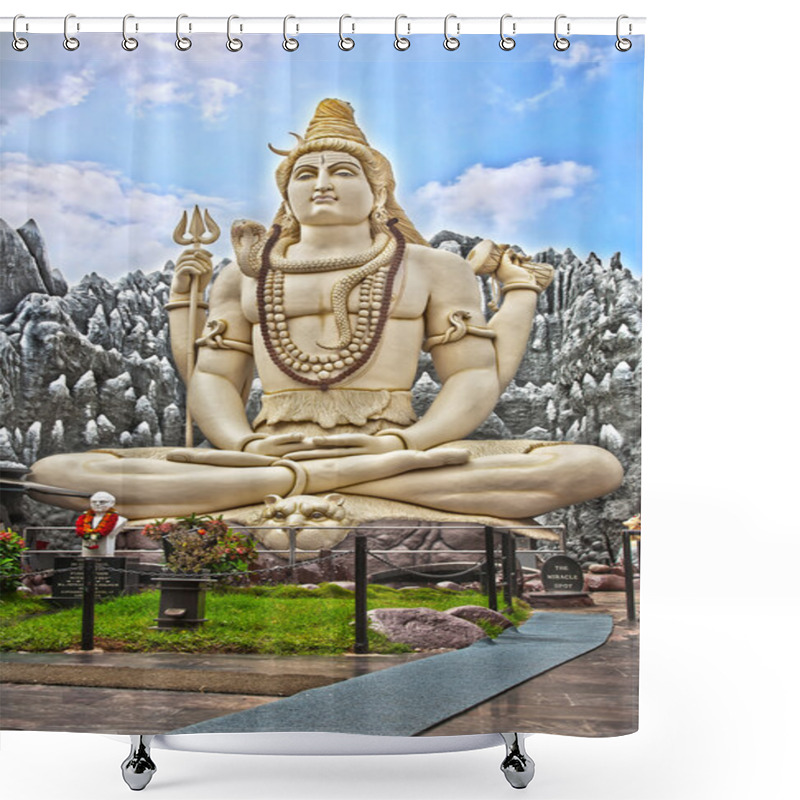 Personality  Big Shiva Statue In Bangalore Shower Curtains