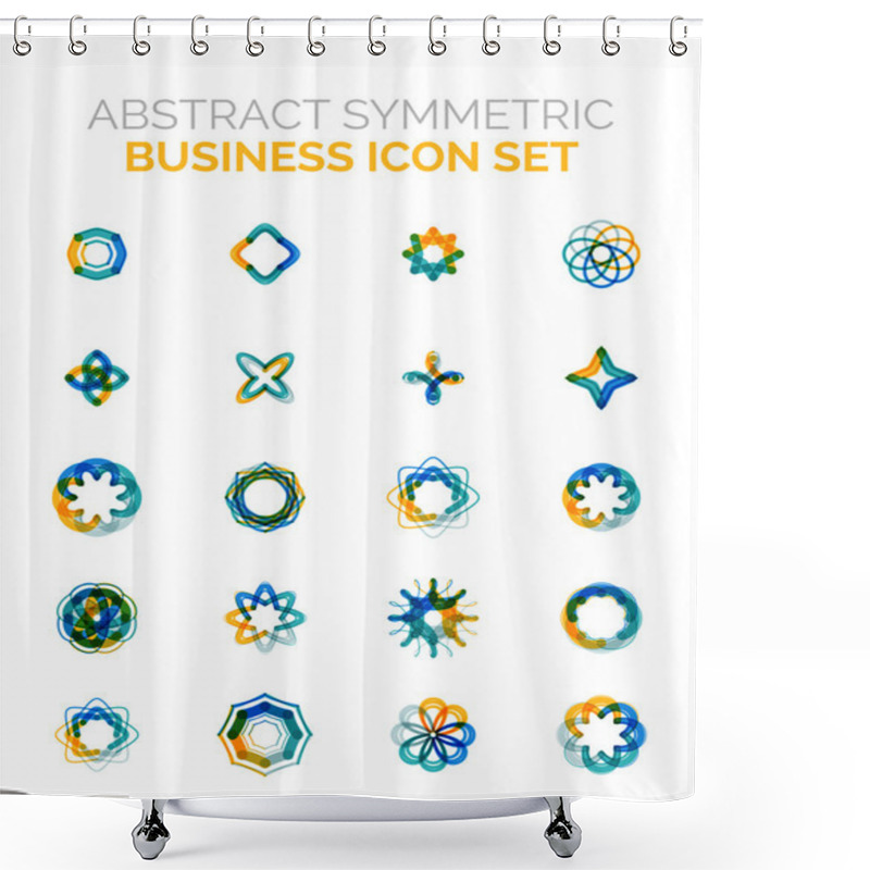 Personality  Abstract Symmetric Business Icons Shower Curtains