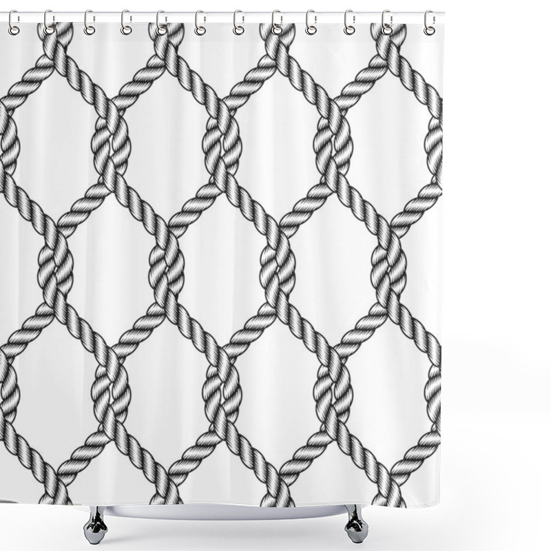 Personality  Seamless Rope Knot Pattern Shower Curtains