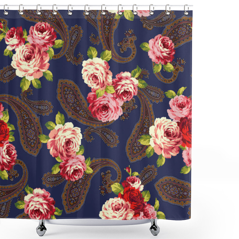 Personality  Rose And Paisley Shower Curtains