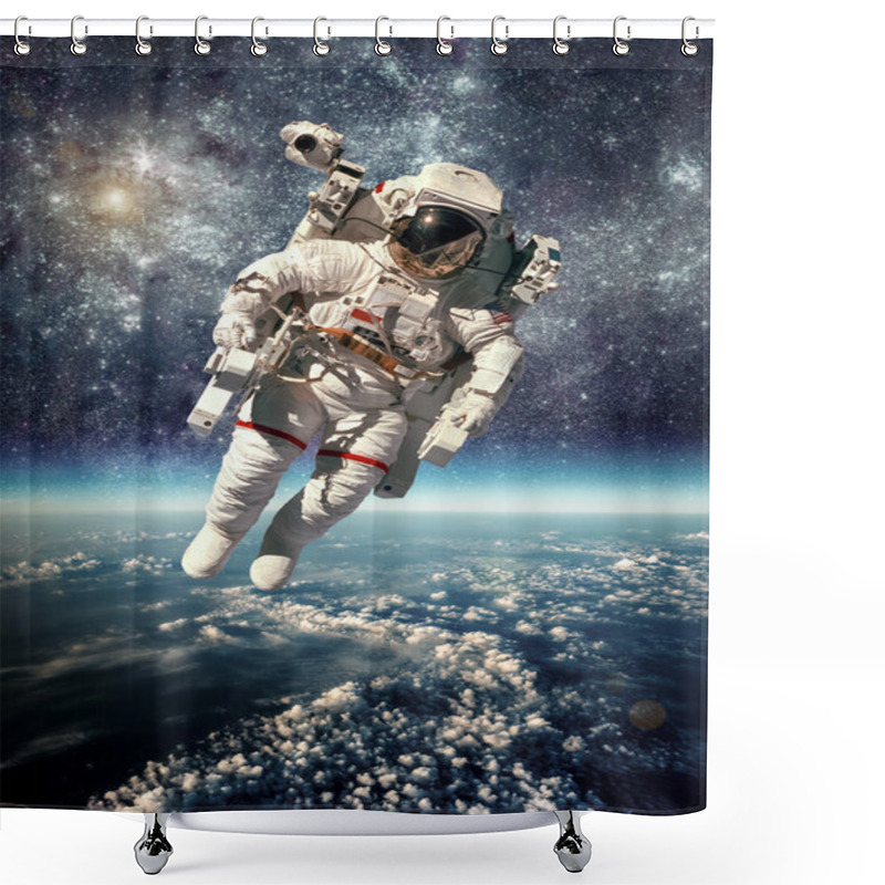 Personality  Astronaut In Outer Space Shower Curtains