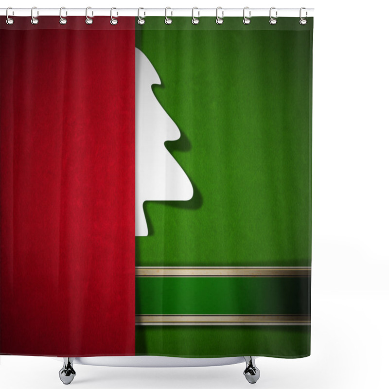 Personality  Merry Christmas - Red And Green Velvet Shower Curtains